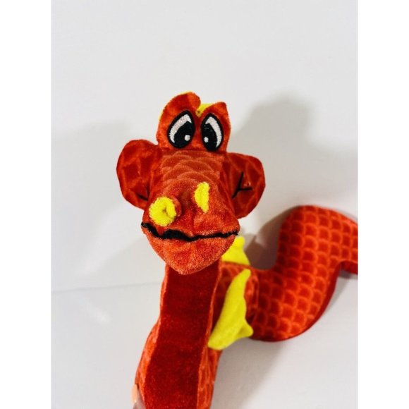 BJ Toy Company Red Sea Serpent Dragon 17” Plush Stuffed Toy Mythical Reptile - Picture 1 of 11